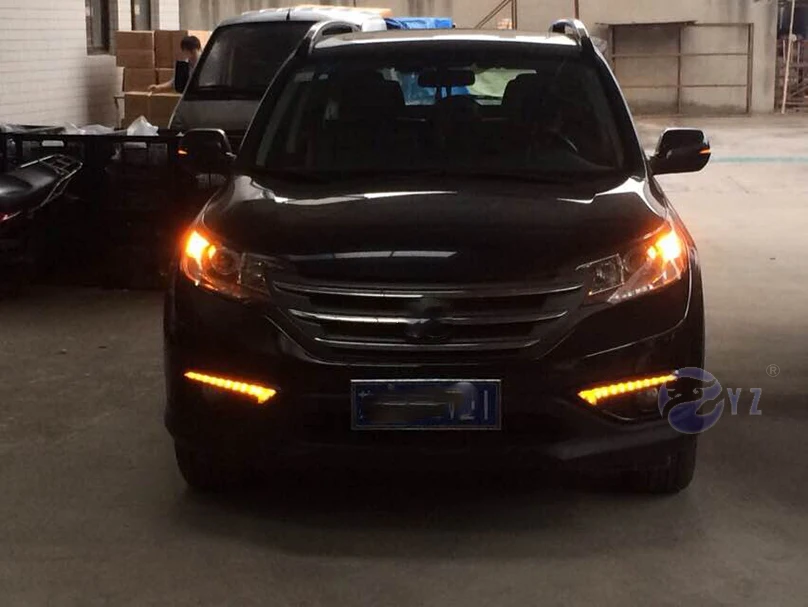 Автомобильные мигающие drl 2 шт. для Honda CRV CR V 2012 2013 2014 DRL Противотуманные фары