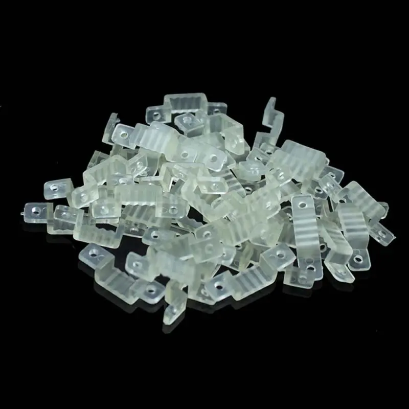 

50pcs LED Strip Light Fastener Clips Flexible Mounting Fixer Clips For Fixing LED Strip Clip 7mm
