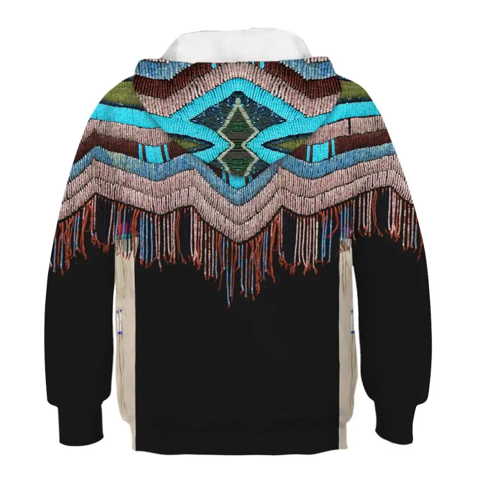 Толстовки для мальчиков в индийском стиле с объемным рисунком орла и волка