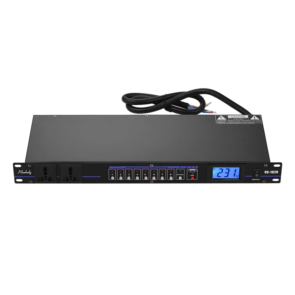 VS-1028 Muslady VS-1028 10-полка с креплением на вентиляционную решетку крепление регулятор последовательности питания кондиционер стабилизатор напряжения Регулятор питания ЖК-дисплей - Цвет: VS-1028