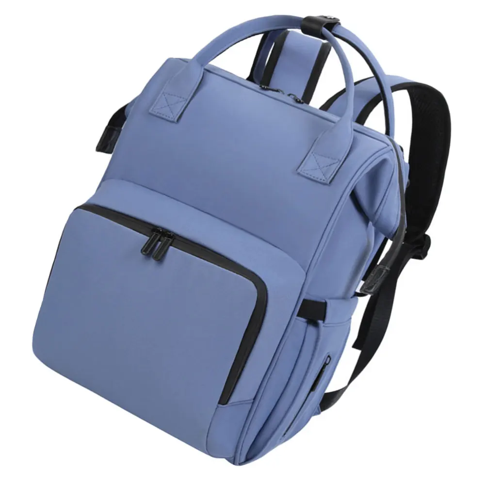 

1Pc Portable Mommy Backpack Practical Double Shoulder Large Capacity Bag (Blue)