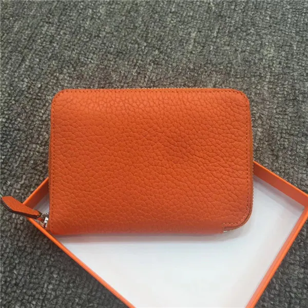 orange Kafunila тонкий женский кошелек из натуральной коровьей кожи мягкая натуральная кожа держатель для карт ID Кредитная карта пакет роскошный бренд женский кошелек для монет - Цвет: orange