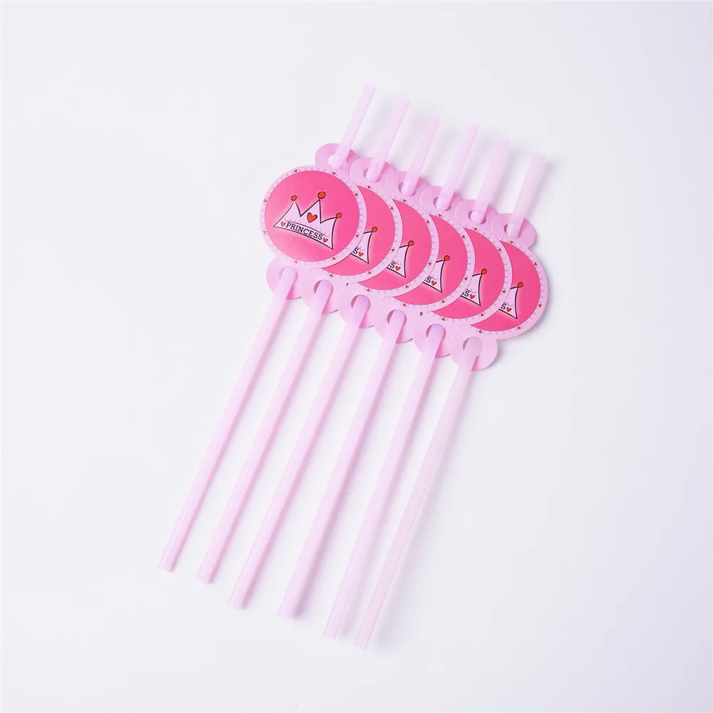 6 шт. одноразовые пластиковые соломинки для девочек и мальчиков вечерние первого