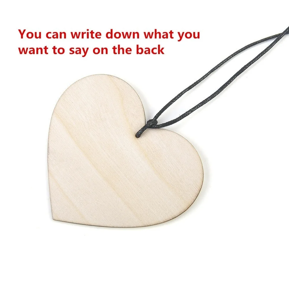 

wooden heart-shaped plaque wooden decorative crafts Christmas tree decoration pendant wine label small pendant