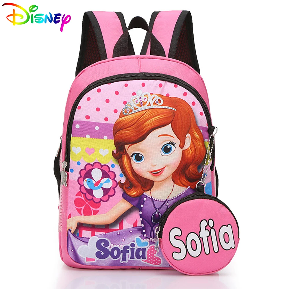 

Disney Children Backpack For Girls Frozen Elsa Sofia Princess McQueen Cartoon Cute Kids Schoolbag Student Casual Fashion Bookbag