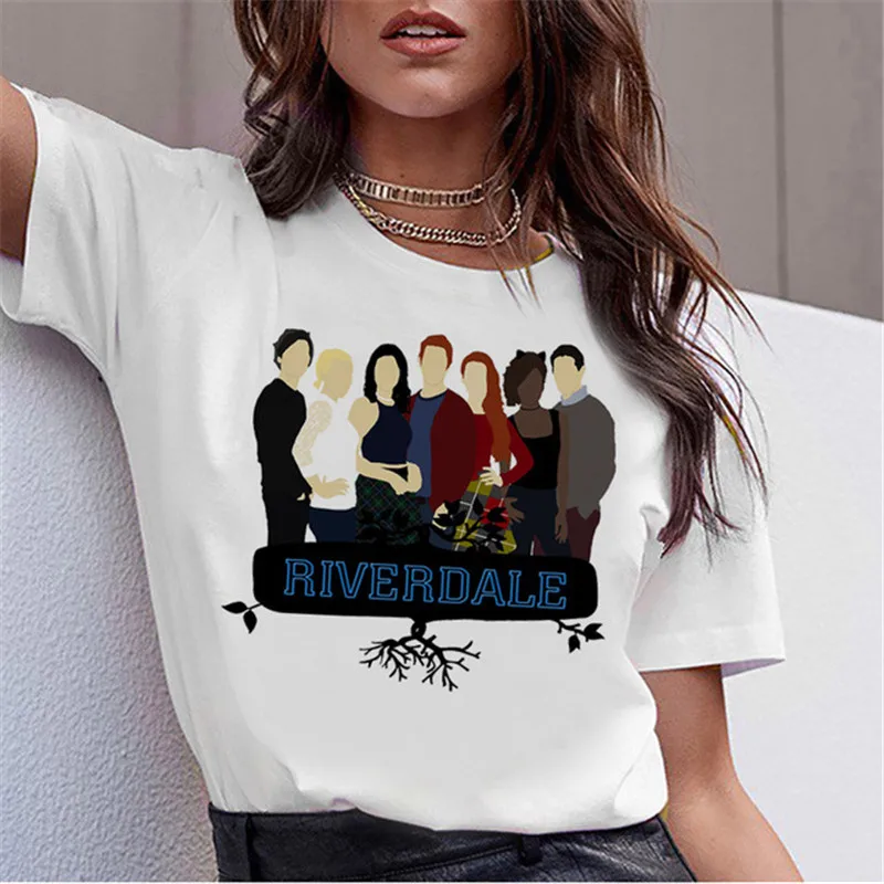 

Women Cool T-shirts Sumemr Riverdale Plus Size O-neck Tshirt Snake Print Homme Streetwear LUSLOS SOUTH SIDE SERPENTS T Shirt