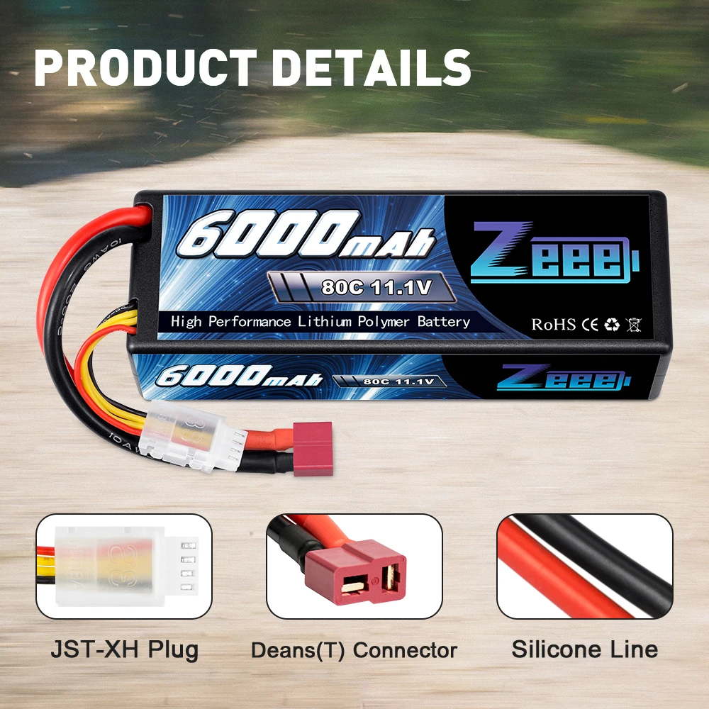 Zeee 11,1 V 6000mAh 3S 80C Lipo аккумулятор с штекером Deans RC зарядное устройство для RC автомобиля грузовика Truggy FPV самолета RC вертолета