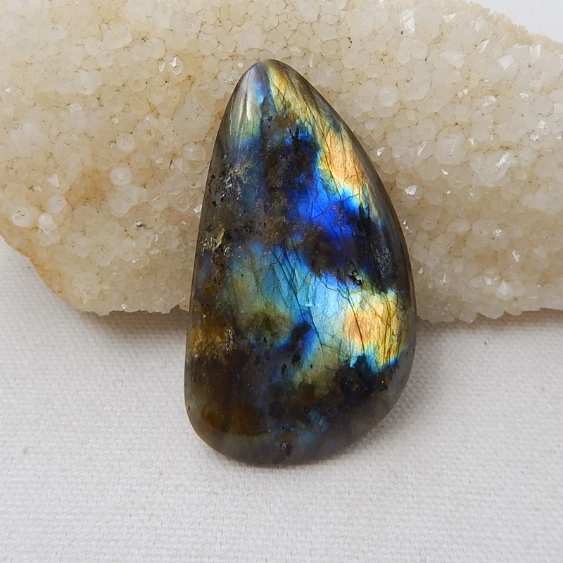 

Natural Stone Flashy Labradorite Cabochon 61x35x8mm 26.3g Fashion Jewelry Accessories