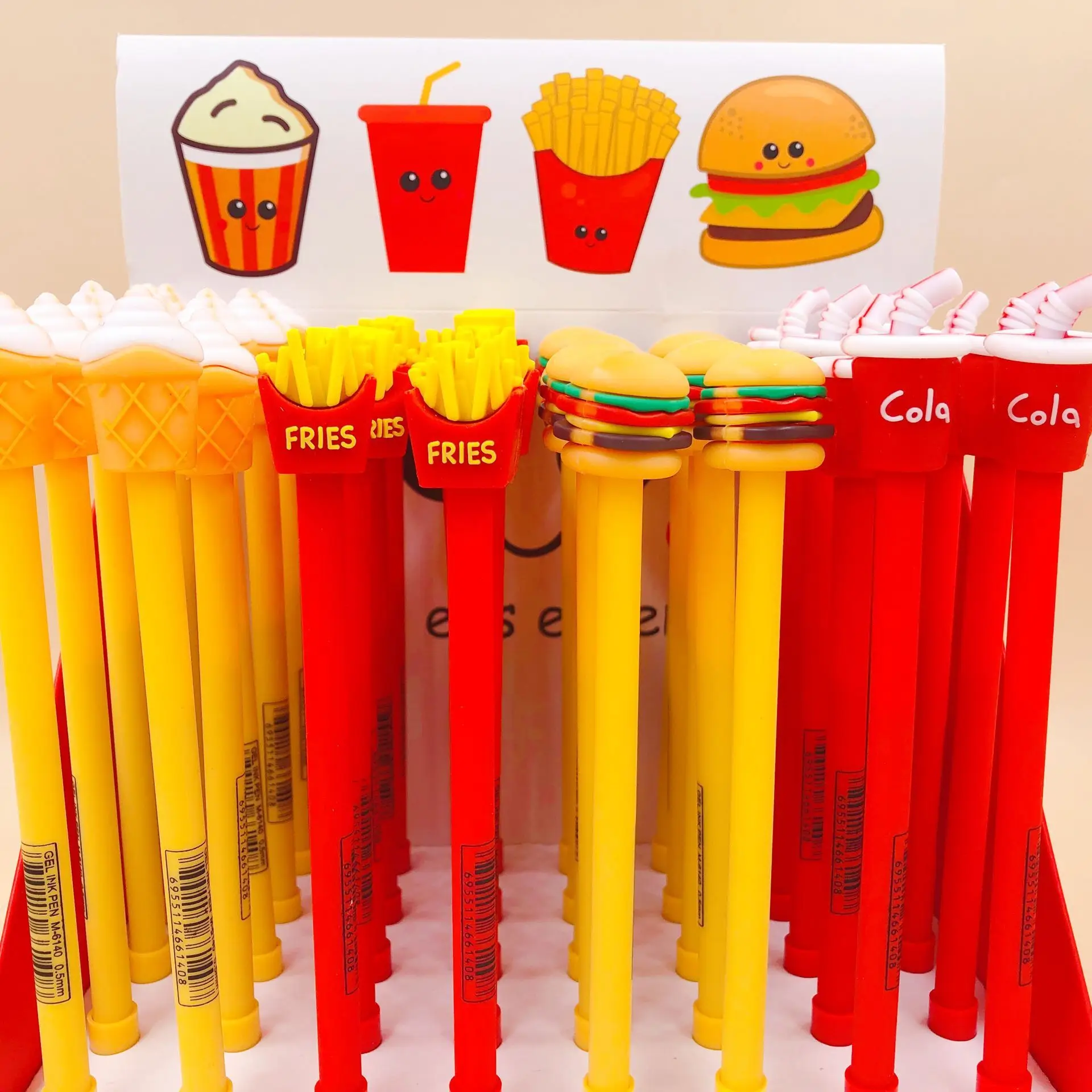 2 шт гелевые ручки Гамбург Кола черные цветные чернильные для письма милые