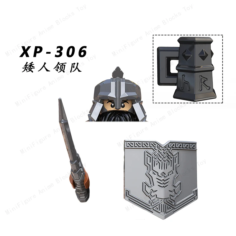 

KT1040 Movie Dwarf Soldier Buliding Blocks Bricks Mini Action Figure Heads series Educational Assembly Toys Birthday Gifts
