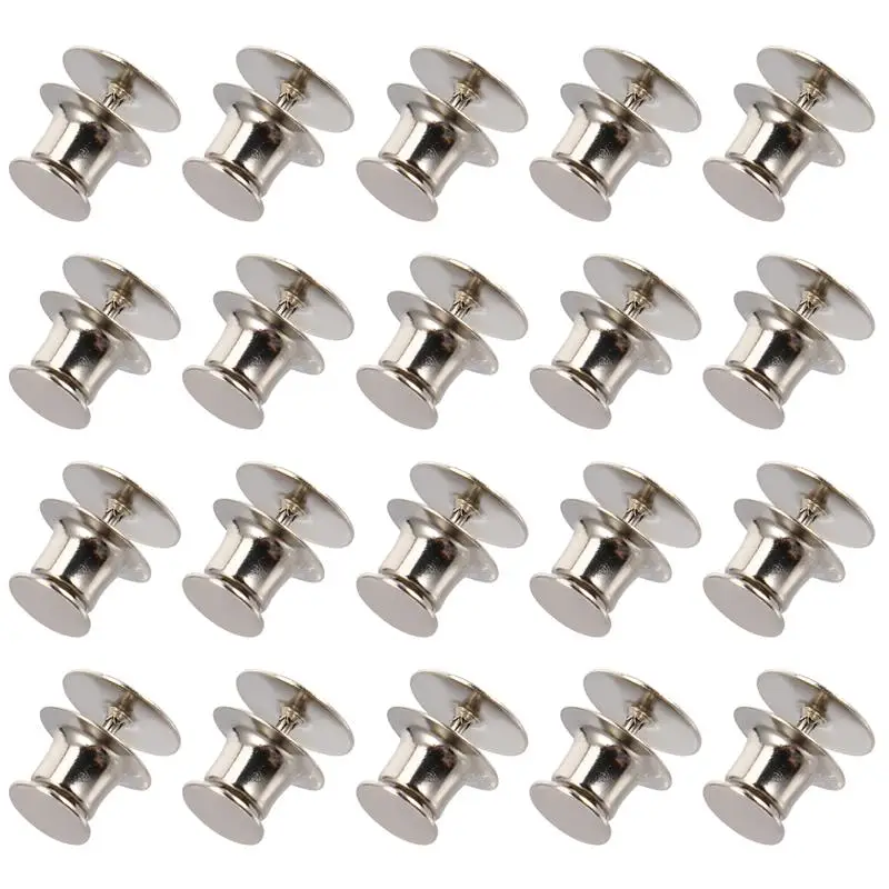 50 комплектов плоских застежек клатч зажим булавка с задней медной крышкой для