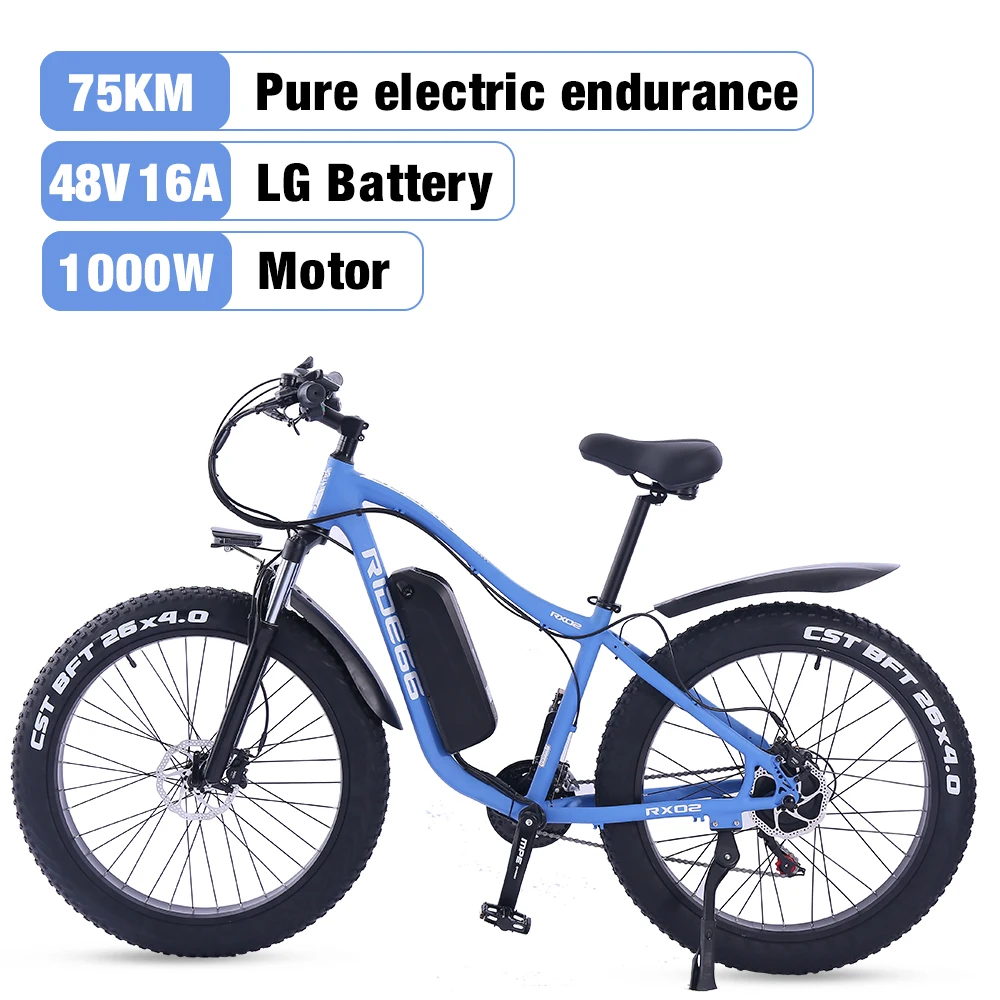 Verkaufen Elektrische Bike 1000W 48V16ah Elektrische Mountainbike 4,0 Fett Reifen Elektrische Fahrrad Strand E-bike Elektro