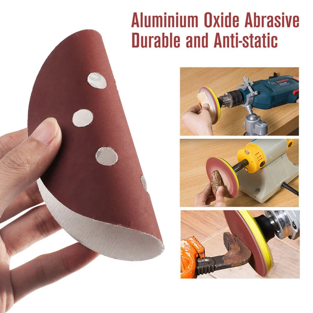 Абразивные шлифовальные диски набор из 100 шт. 8 отверстий для полировки |