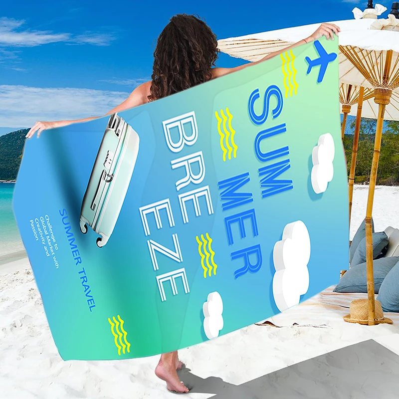

Sand Free Quick Dry Beach Towel Microfiber Bath Summer Cushion Swimming Personalized Pattern Sport Fitness Yoga Bath Towel