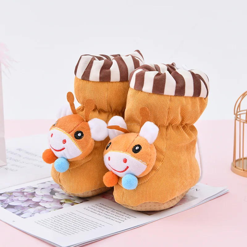 

Baby Shoes 0-1 Year Old 3-9 Months Baby Autumn Soft Bottom Toddler Breathable Step Shoes Newborn Thick Cotton Shoes