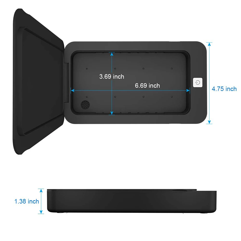 New 5V Double UV Phone Sterilizer Box Jewelry Phones Cleaner Personal Sanitizer Disinfection with USB Charging for | Мобильные