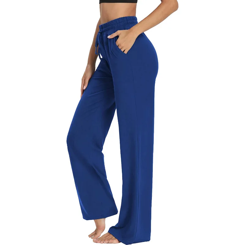 

Donsignet Fashion Women's Pants New Spring Casual Solid Color Lace-up Pants Casual Wide-leg Trousers Woman Pants Plus Size