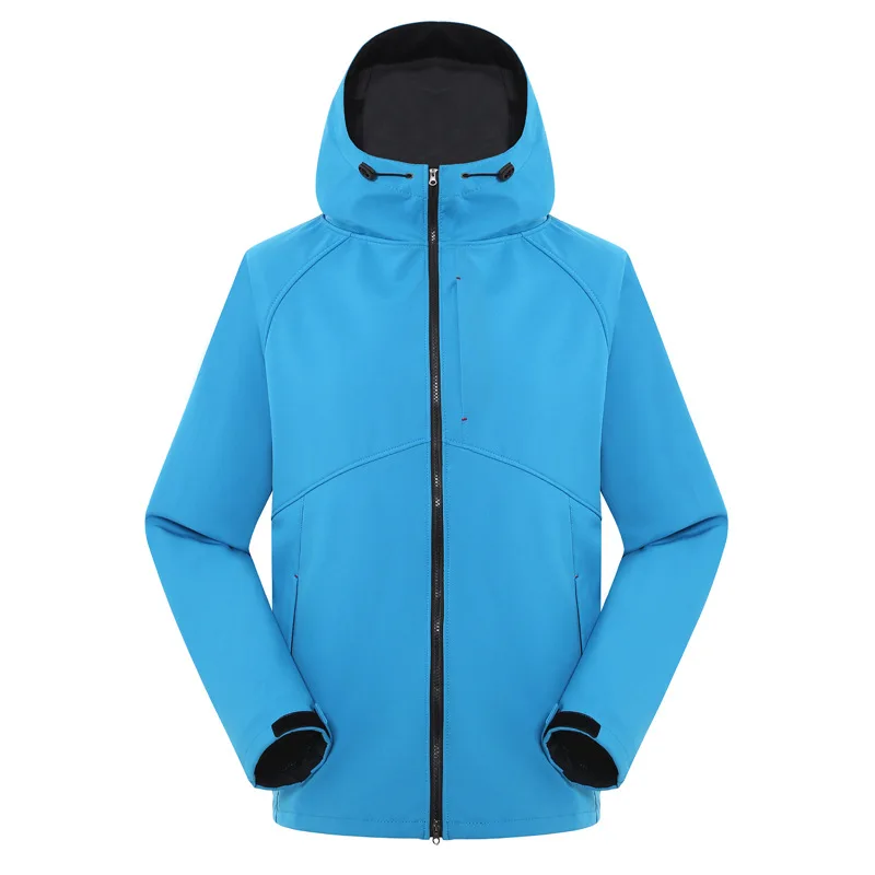 

Solid Hooded Long Sleeve Fleece Waterproof Hunting Camping Coat Outdoor Sport Windproof Clothing Fishing Hiking Jackets
