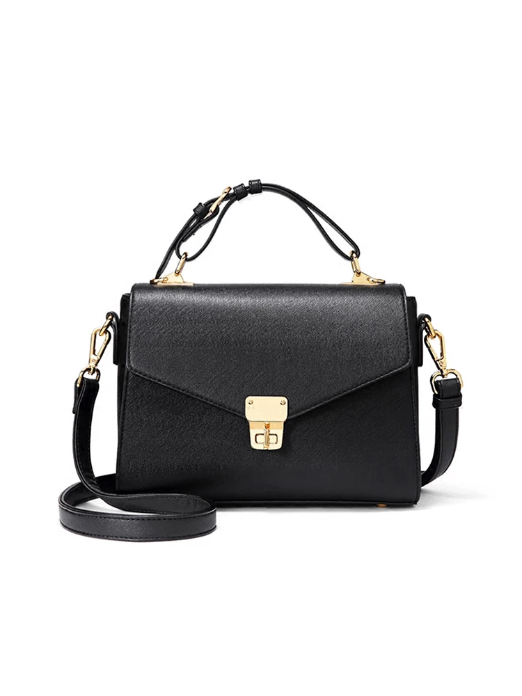 

Модные женские кожаные сумки через плечо с маленьким клапаном, сумки-тоут через плечо с верхней ручкой, сумки-мессенджеры