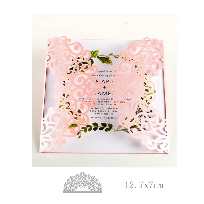 0 9 цифр металла резки штампы кружевная рамка фон Крафтовая окраска для