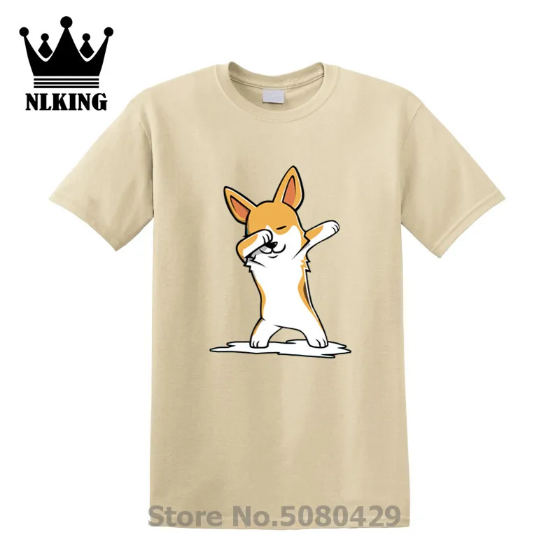 Dabbing Corgi/Забавные футболки Dab Corgi топы Милая футболка с героями мультфильмов для