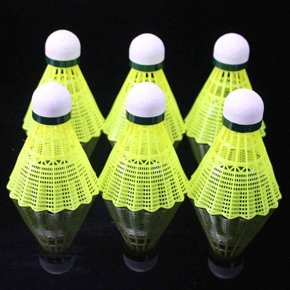 

6pcs Nylon Badminton Practical Shuttlecocks Sports Supplies Exercise Accessories for Indoor Outdoor Playing School Activ