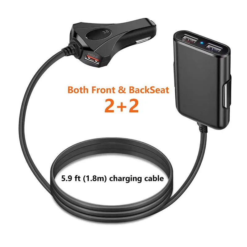 2019 Wholesale Car Charger for Front Back Seat Charging USB Ports Quick Station X-Best | Мобильные телефоны и аксессуары