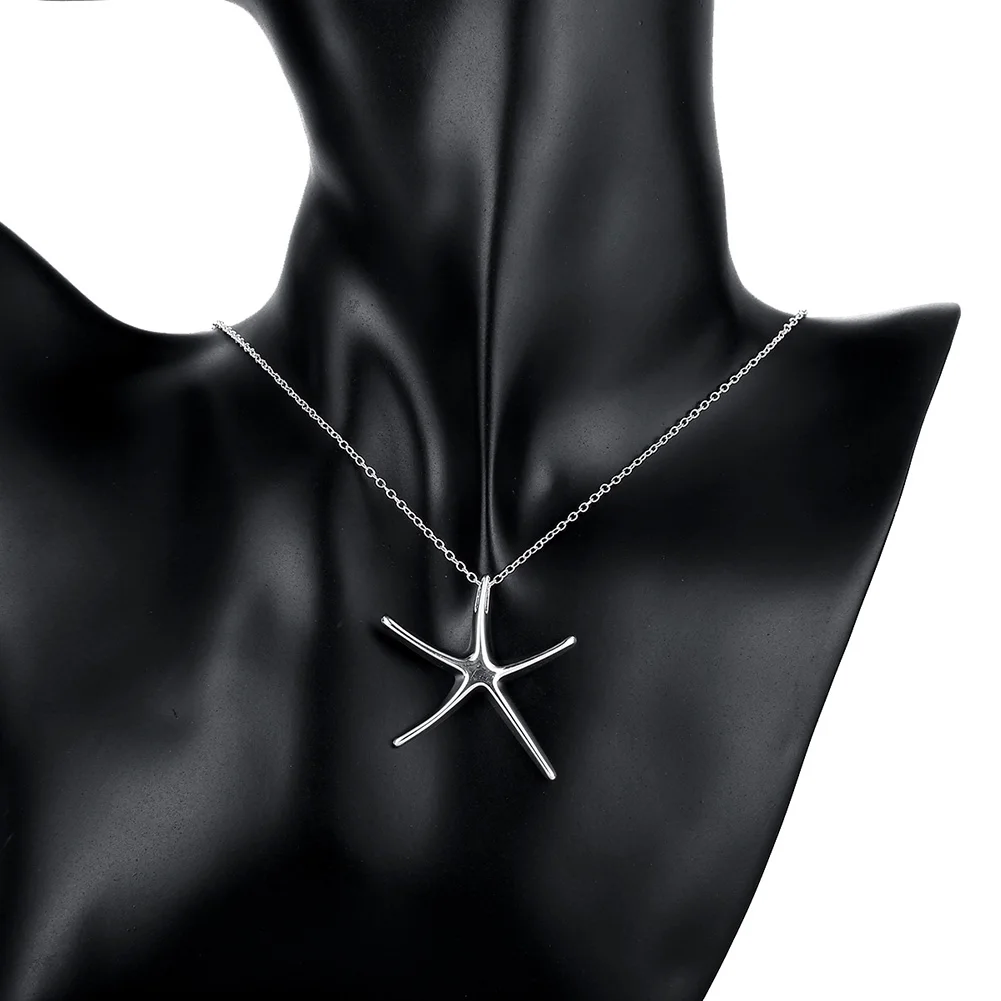 

ZEMIOR Big Starfish Pendant For Women White Simple Geometric Animal Pendants Female Anniversary Fashion Jewelry Free Shipping