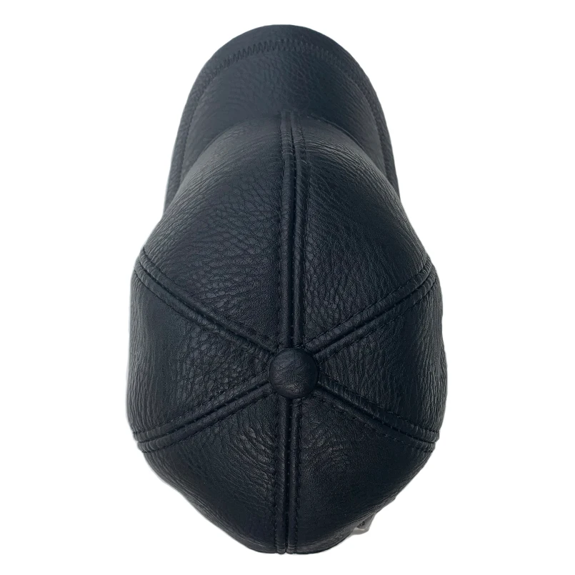 Мужская зимняя шапка EAGLEBORN бейсболка кожаная кепка для папы 58 см | Аксессуары