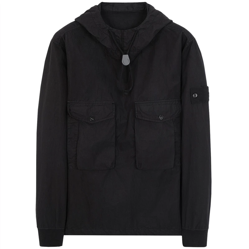 

Fashion Men's Plus Size Pullover with Hat Zipper Pocket thin Jacket Long Sleeve Warm Streetwear Windbreaker men clothing