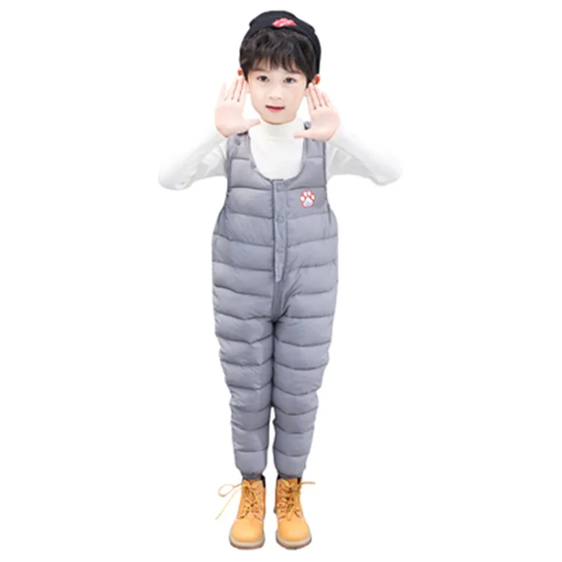 Зимние детские штаны хлопковые брюки для девочек модные мальчиков теплые