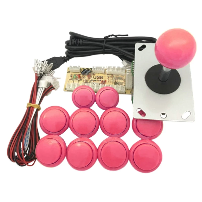 

Arcade Joystick DIY Kit Zero Delay USB Encoder to PC PS3 Sanwa Push Buttons