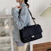 luxury design women big shoulder bags large capacity female nylon casual tote messenger bag vintage chain ladies travel handbags