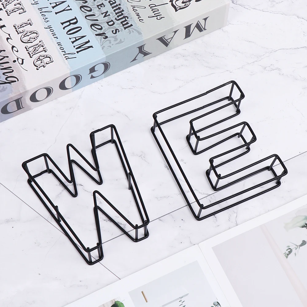 1 шт. современный промышленный кованый железный алфавит металлическая ажурная