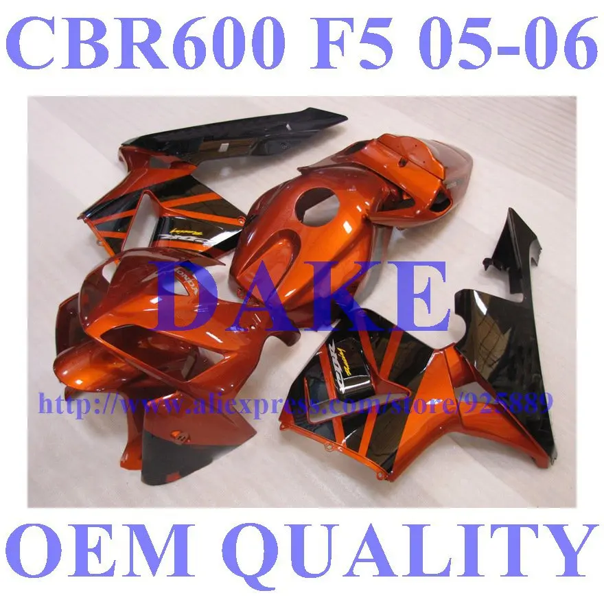 

DAKE Orange Black fairing kits for HONDA CBR600RR 05 06 F5 CBR600 RR 2005 2006 injection fairings part #55C1