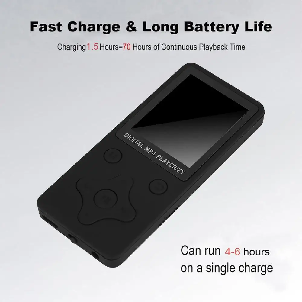 Портативный bluetooth MP3 MP4 плеер с цветным экраном FM радио видеоигры воспроизведение