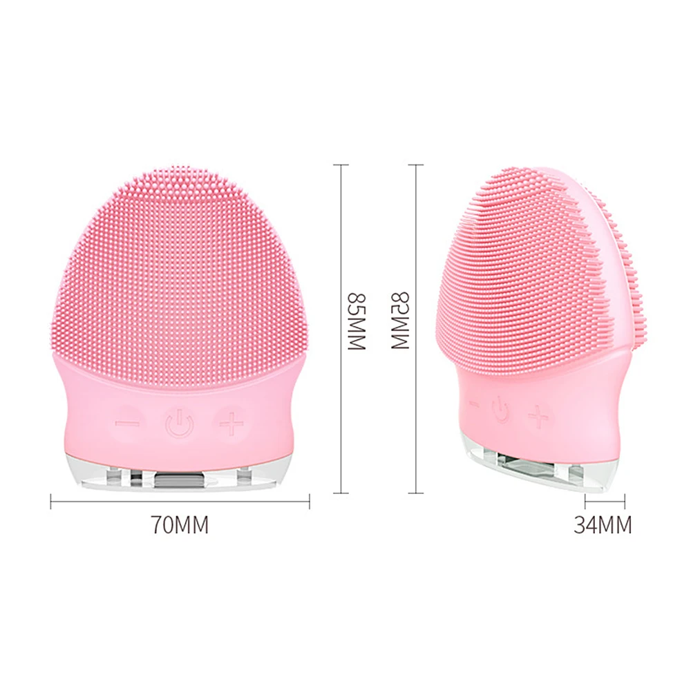 Электрическая силиконовая щетка для очищения лица массажер очиститель пор