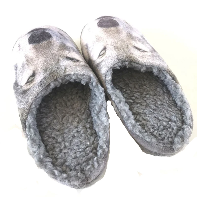 

Women Slippers Winter Warm House Home Soft Non-Slip Plush Cotton Shoes Men Lovers Bedroom Ladies Girls Boys Cute Fur Slides