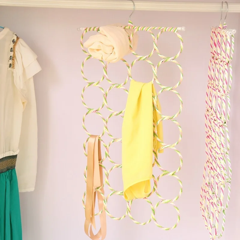 9/12/16/28 отверстий шарф вешалка многофункциональный шарфы Дисплей повесить