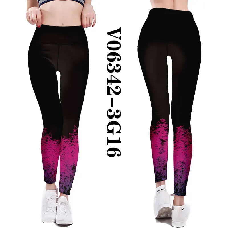 V06341 WAMNI, 3D штаны для бега и йоги, энергетические леггинсы, спортивные, женские, для фитнеса, бесшовные леггинсы для спортзала,, стиль, Стрейчевые штаны - Цвет: V06341