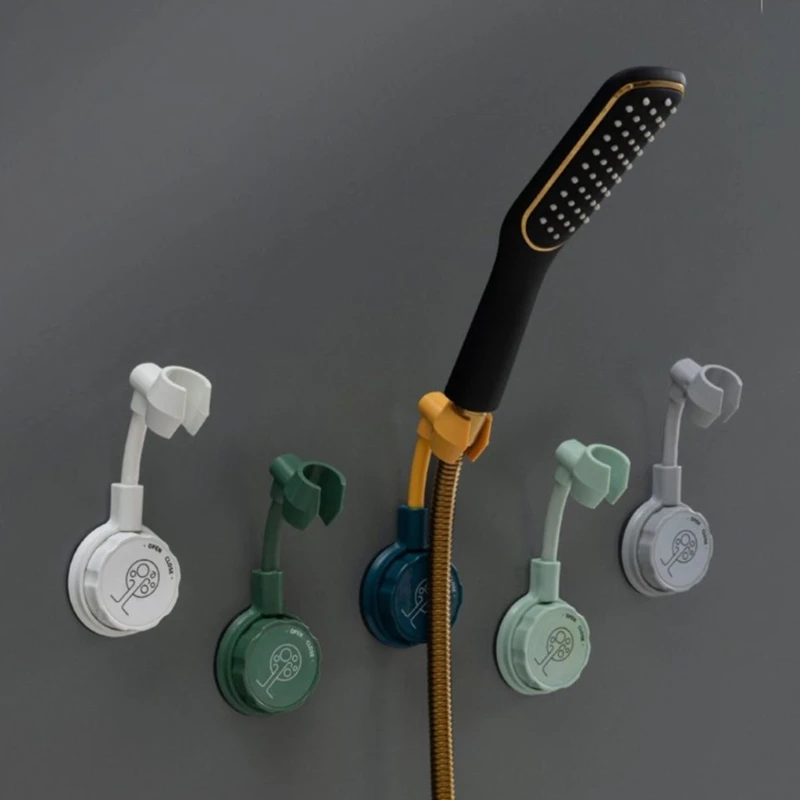 

964E Shower Head Holder 360 Degree Adjustable Handheld Showerhead Bracket Adjustable Shower Holder Removable No-Punching