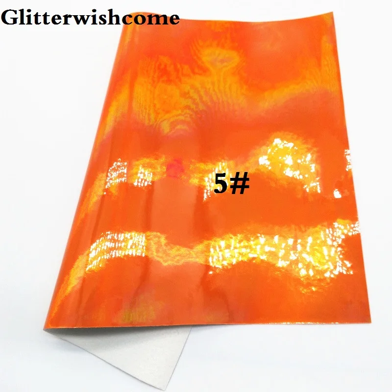 5 Glitterwishcome 21X29 см A4 размер винил для бантов Cuero Sintetico гладкая Переливающаяся кожа Fabirc винил для бантов, GM017A - Цвет: 5
