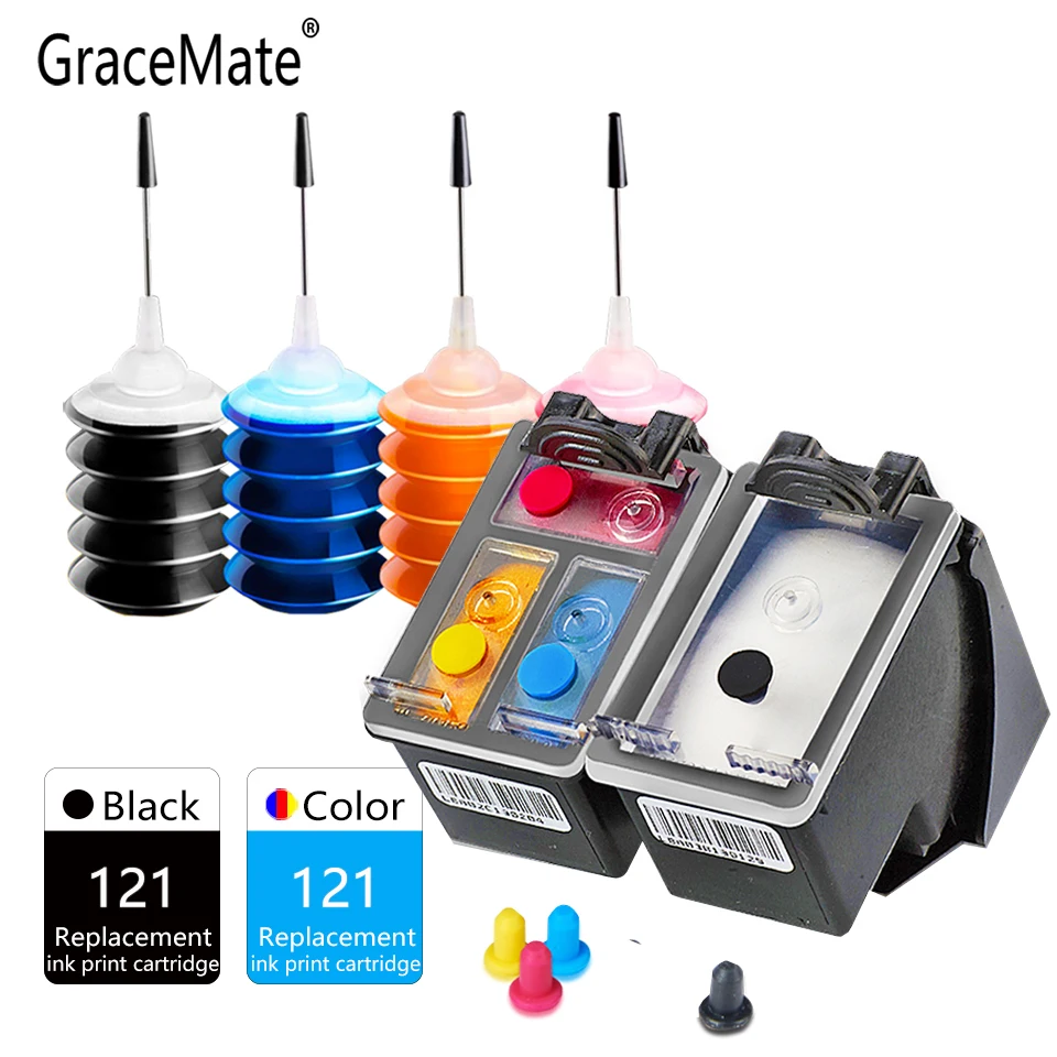 Многоразовый картридж для принтера HP 121 Deskjet F4283 D2563 F2423 F2483 F2493 F4213 F4275 F4583|ink