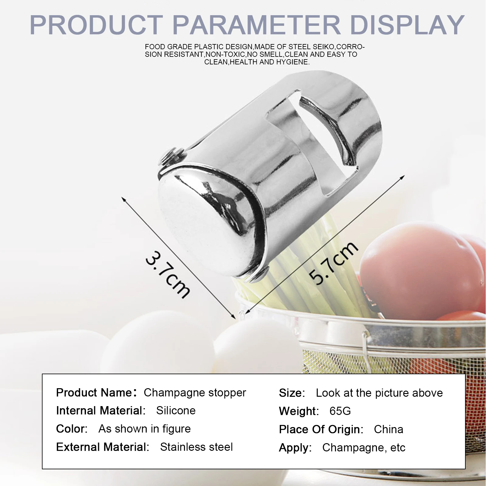 

304 Stainless Steel Champagne Cork Portable Sealing Machine Bar Stopper Wine Cork Sparkling Wine Champagne Cap