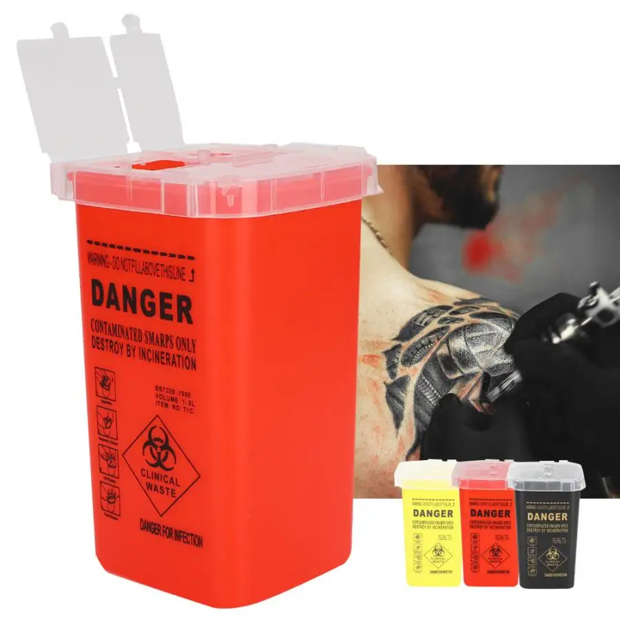 

Disposable Tattoo Needle Blade Collector Blade Waste Plastic Box Needle Container Waste Box Tattooing Accessories
