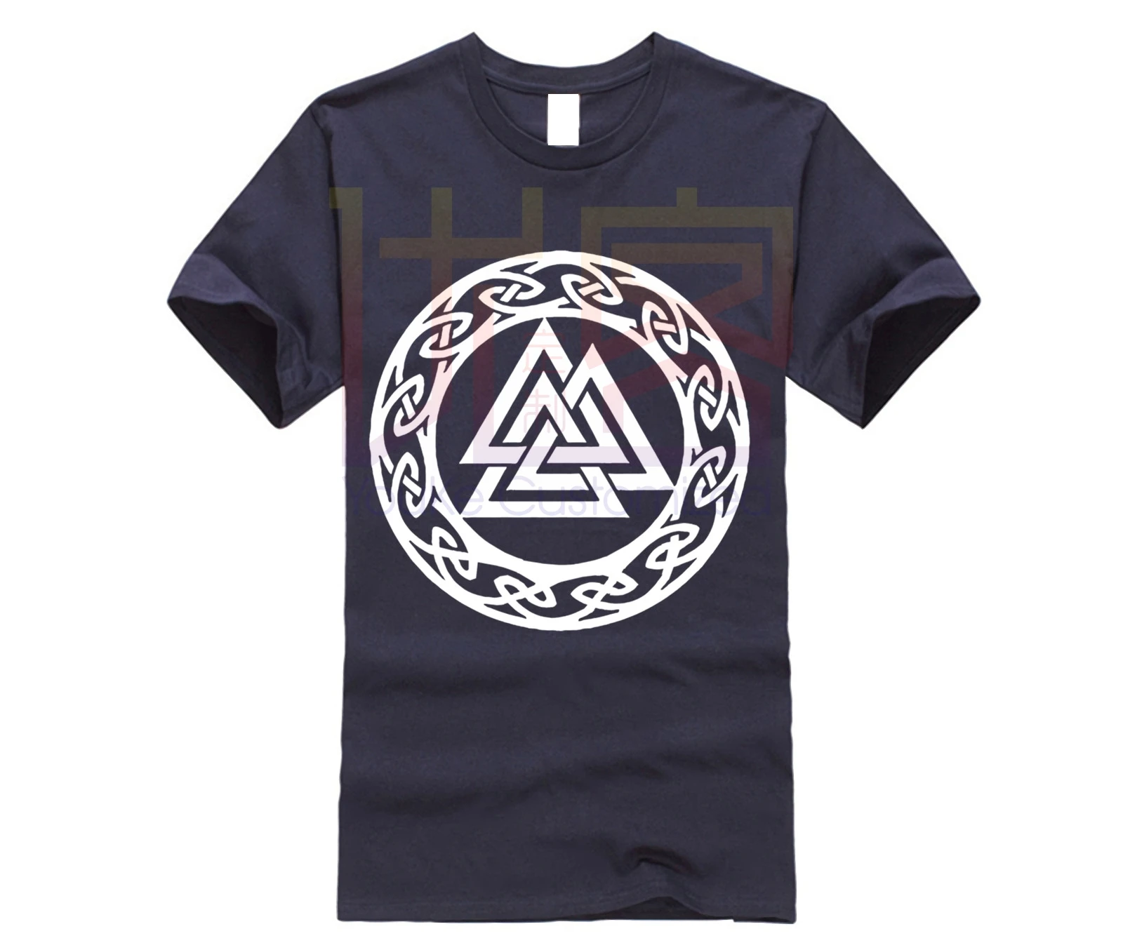 Дизайнерская футболка Valknut Wotan's Knot Runes Odin футболки Kontrast для мужчин Wotan Mit Uns Vikings