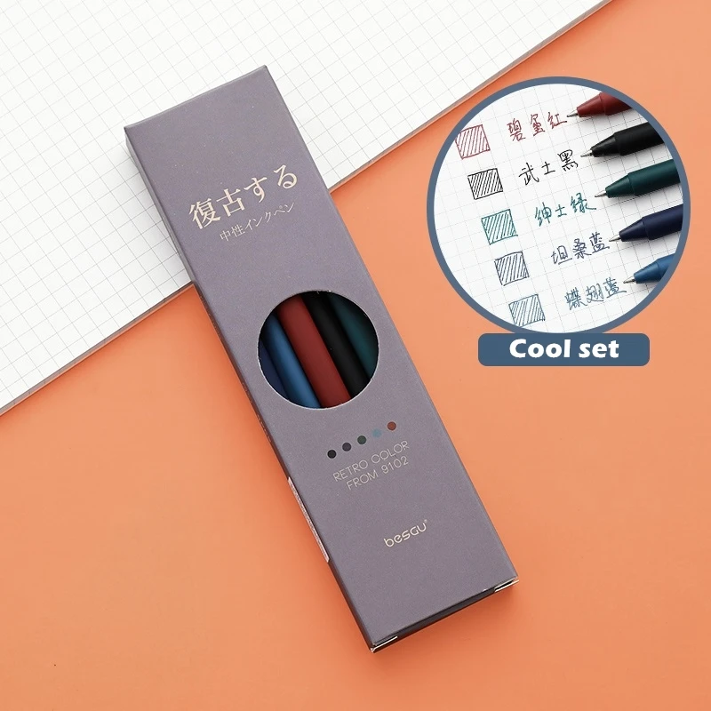 

Набор ручек гелевых VALIOSOPA 5 шт., ретро, 0,5 мм