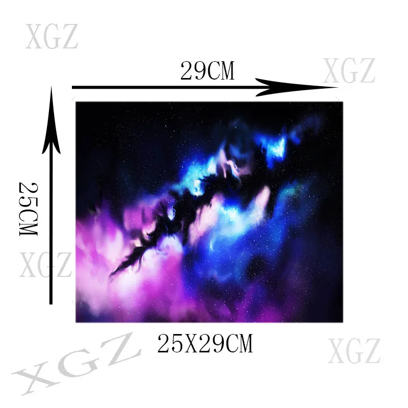 

XGZ Fantasy Smoke Starry Promotion Extra Large Mouse Pad Black Lock Edge Laptop Desk Mat Rubber Slip 900x400 / 600x300