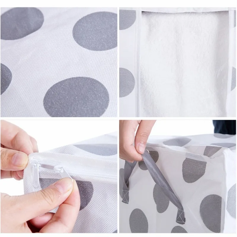 

Clothes Quilt Foldable Storage Bag textile Blanket Closet Sweater Organizer Box Sorting Pouches Cabinet Container Moisture-proof