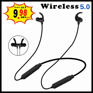 PunnkFunnk Беспроводной наушники bluetooth 5,0 глубокий бас стерео крюк гарнитуры спортивные вкладыши для iphone 5 6 7 8 plus x XR XS XiaoMi